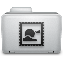 Noir Mail Folder Icon 128x128 png